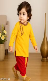 Trending Yellow Kurta Pajama Set for Boys | Traditional Ethnic Wear for Kids